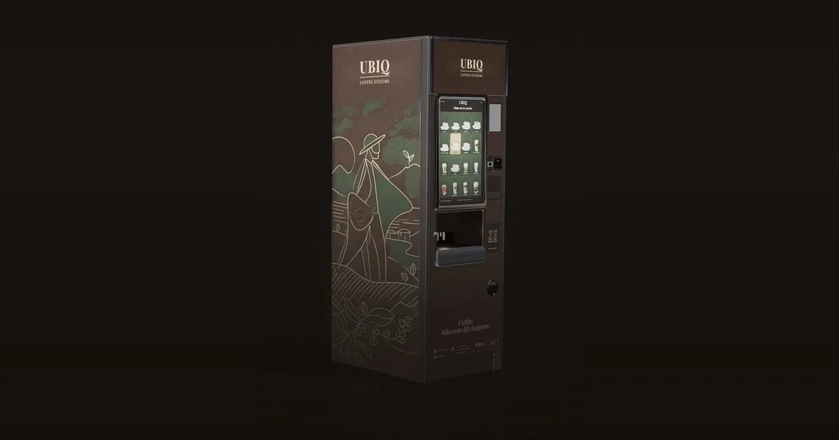 UBIQ Coffee Systems – 3D-Rendering des Kaffeevollautomaten auf der neuen Webseite